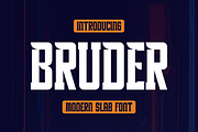 Bruder, a Slab Serif Font by lelevien (Thumbnail 1 of 6)