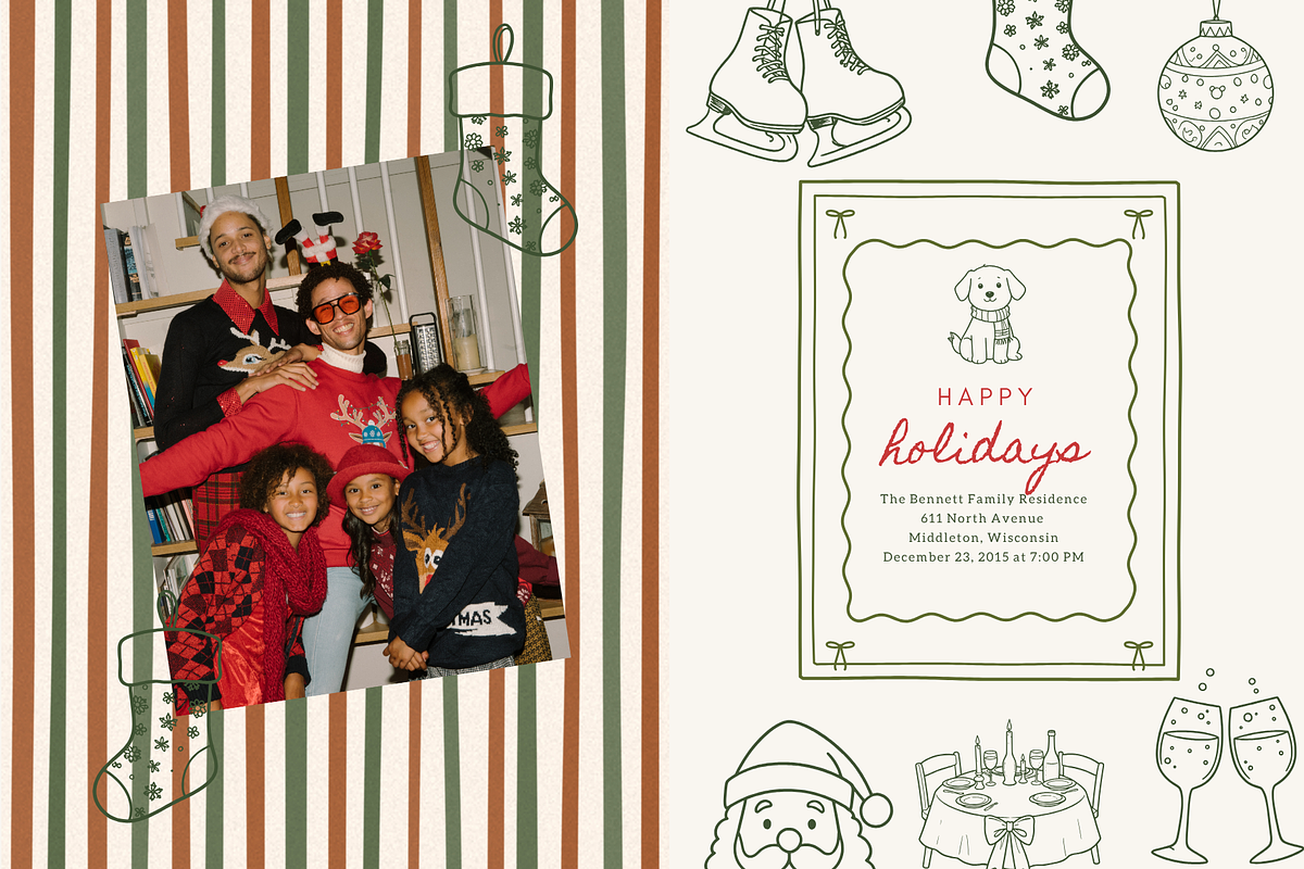 Hand Drawn Christmas Backgrounds, a Background Graphic by digital.incubator.yum (Photo 7 of 8)