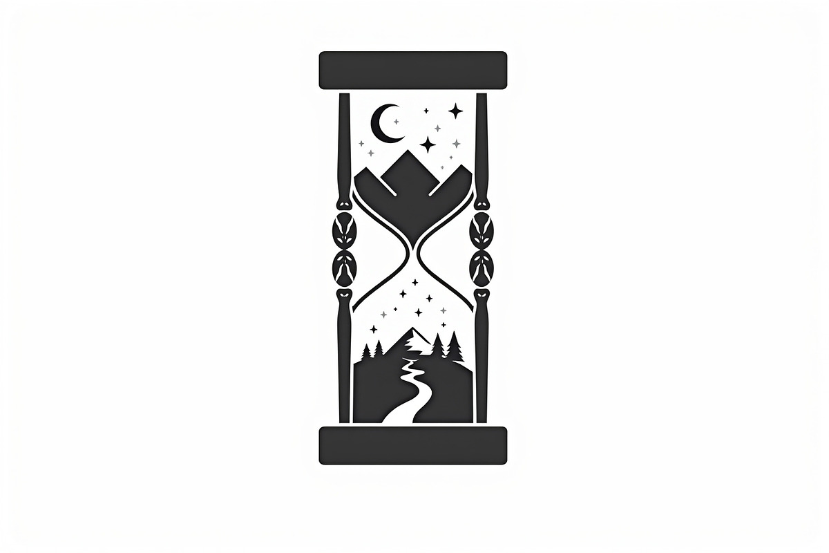 Hourglass Nature Scene Bundle, an Illustration by hafijul (Photo 6 of 7)