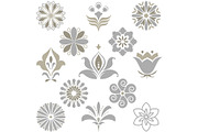 Set of gray floral, a Pattern Graphic by RODINA (Thumbnail 1 of 3)