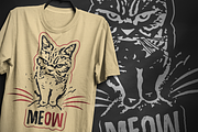Angry cat - T-Shirt Design, an Animal Illustration by artnook (Thumbnail 3 of 4)