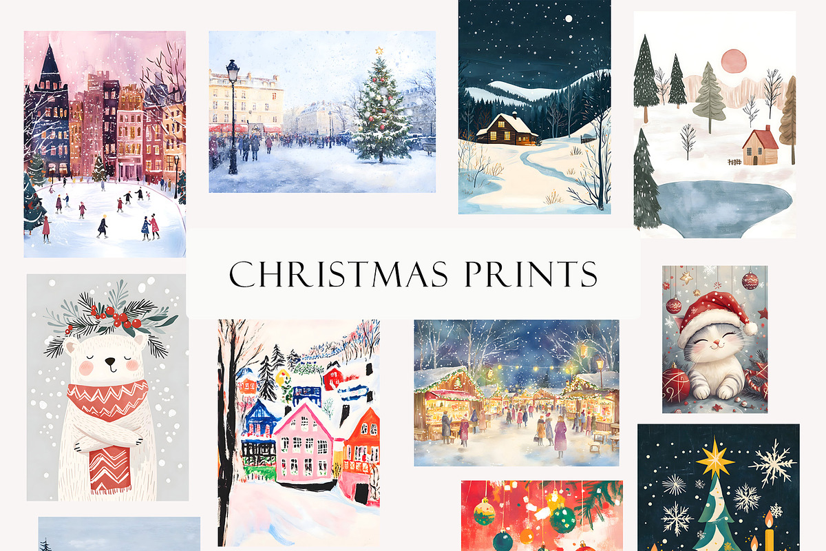 Christmas Wall Gallery Prints, a Graphic by SunnyAfternoons (Photo 5 of 9)