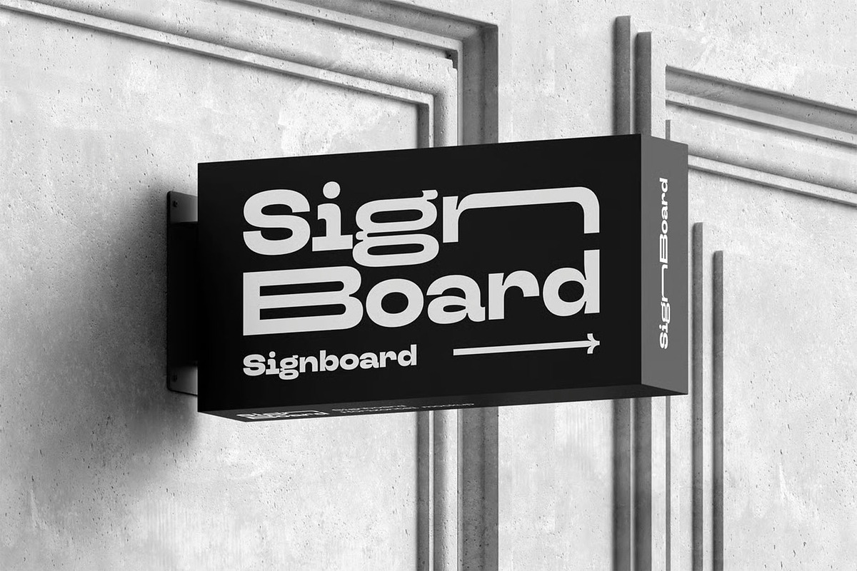 Signboard Horizontal Mock-up, an Advertising Mockup by zippypixelstudio (Photo 10 of 13)