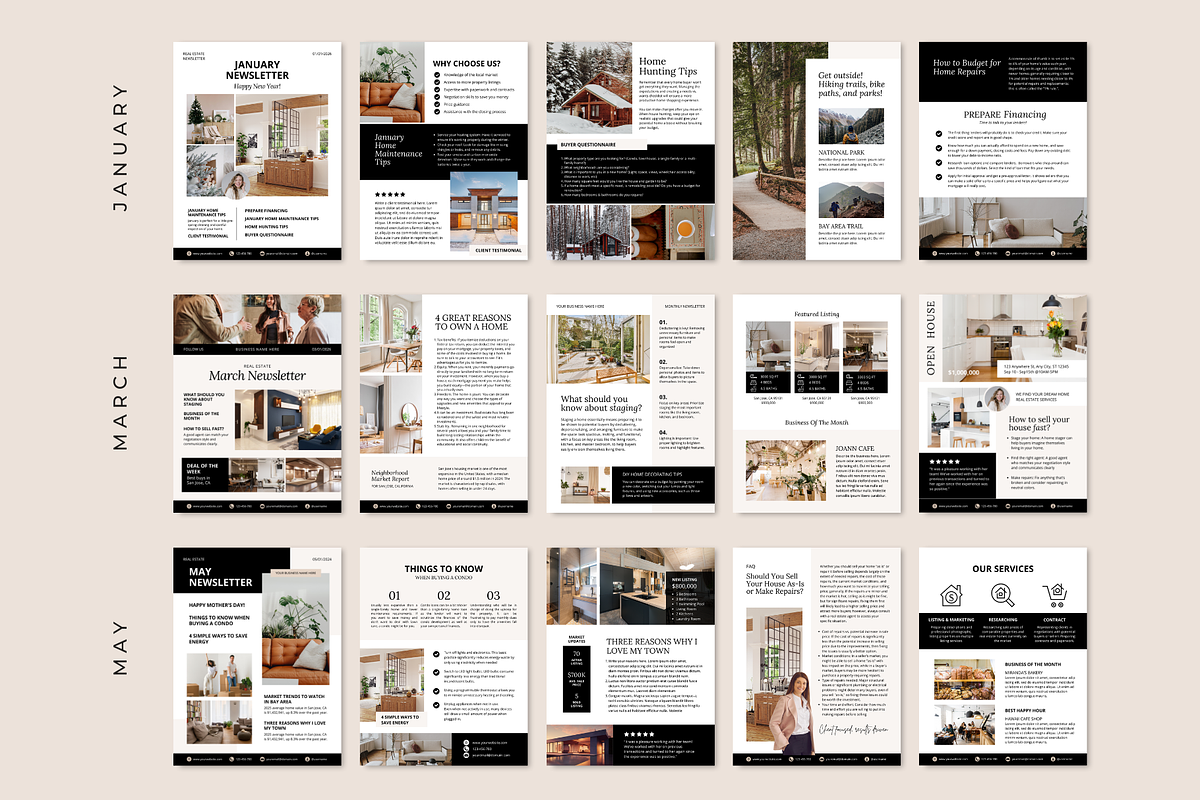 Real Estate Newsletter Template, a Brochure Template by ShopRShop (Photo 3 of 8)