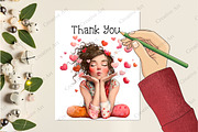 Valentine Quirky Girl Clipart Bundle, an Illustration by Creative Art (Thumbnail 9 of 10)