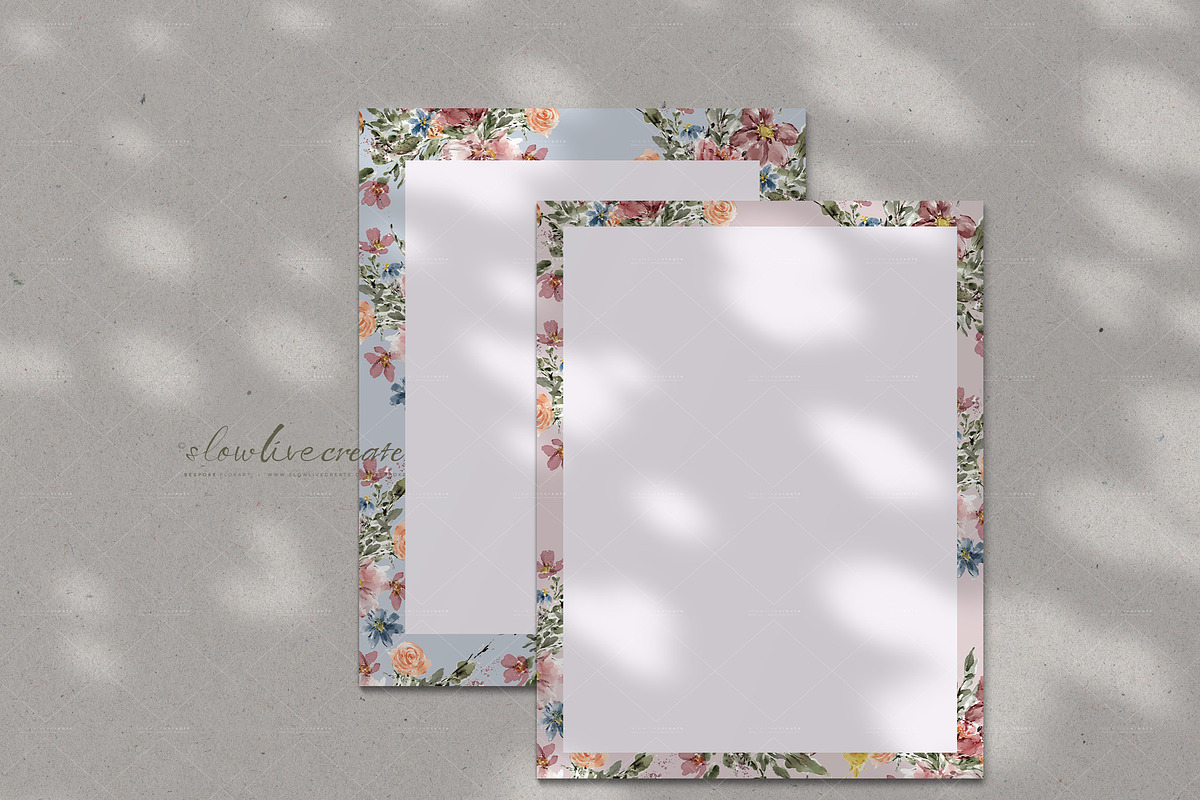 Floral Notepad Template | 33 Designs, a Stationery Template by slowlivecreate (Photo 8 of 15)