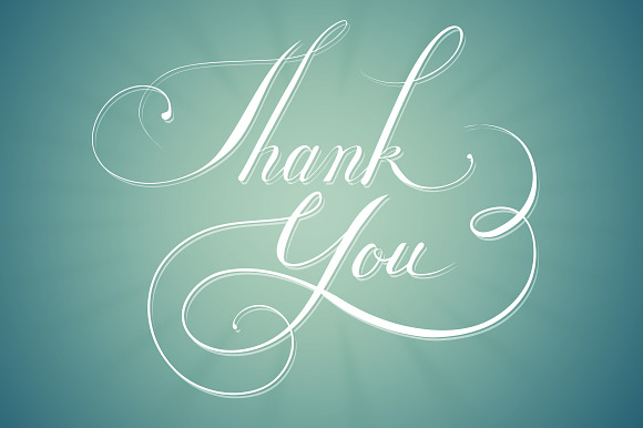 Thank You Vector Shape Psd