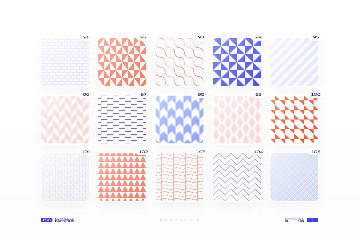 150 Geometric Seamless Patterns Set, a Pattern Graphic by Samolevsky (Photo 14 of 20)