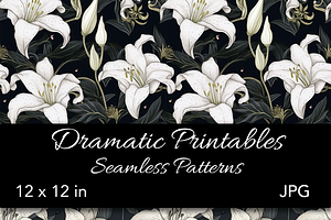 Gothic Lily Digital Paper