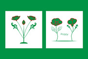 Stylized Poppy Flowers Illustration, a Decorative Illustration by Lakhan1998 (Thumbnail 5 of 6)
