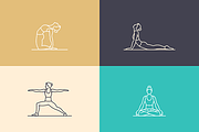 Yoga - illustrations and logos, a Graphic by venimo (Thumbnail 5 of 5)