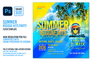 Summer Reggae Hits Flyer Template, a Flyer Template by The Design For Co. (Thumbnail 1 of 3)