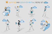 Summer and Cloud Computing People, a Graphic by ÁRTICA (Thumbnail 2 of 2)