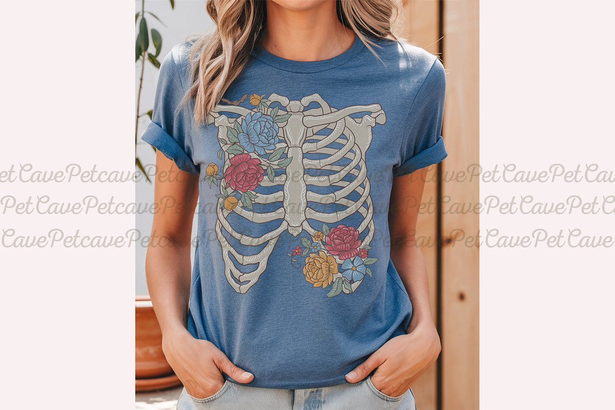 Skeleton & Flowers Graphics Bundle, a Graphic by Pet Cave (Photo 5 of 9)