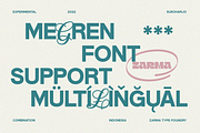 Megren - Combination Font, a Sans Serif Font by Zarma Type (Thumbnail 8 of 13)