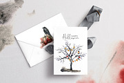 Watercolor Halloween night clipart, a Decorative Illustration by Yuliya Derbisheva (Thumbnail 2 of 11)