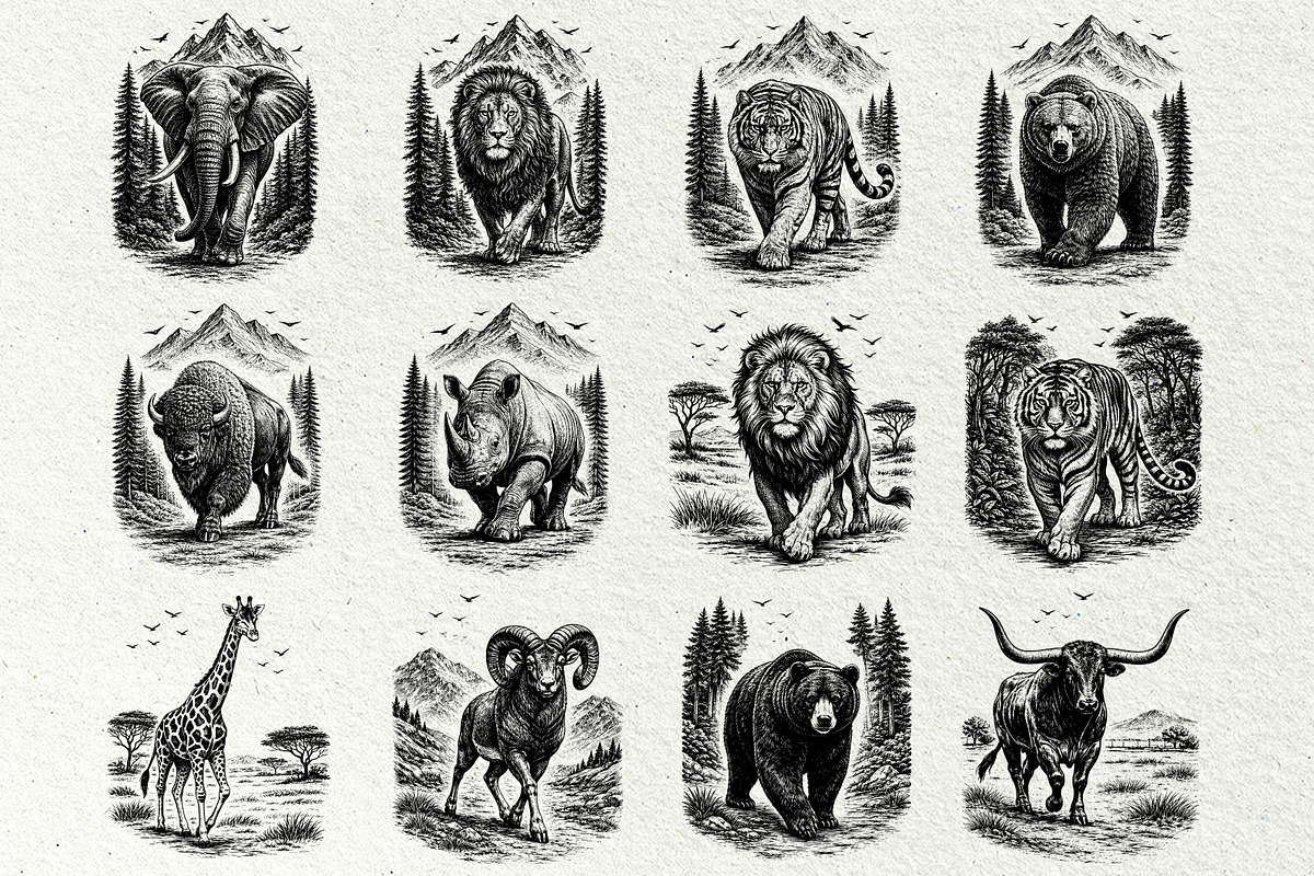 Wild Animals SVG Graphics, an Animal Illustration by DENIDigitalArtSudio (Photo 2 of 5)