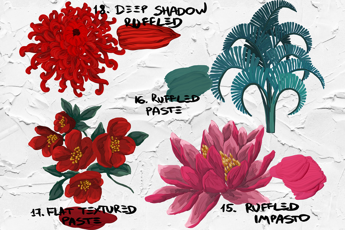 Thick paint Procreate brushes, a Brush Add-On by TheWhiteCatLab (Photo 10 of 21)