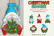 Christmas Gnomes Holiday Clipart, an Illustration by SLS Lines (Thumbnail 5 of 7)