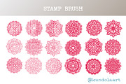 Procreate Brushes. Mandala stamp, a Brush Add-On by KundolaArt (Thumbnail 2 of 3)