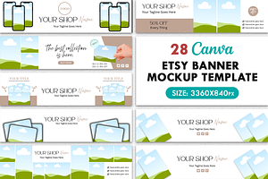 28 Etsy Banner Canva Templates