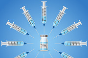 Syringes. Injections and Vaccination, a Healthcare Illustration by TAlex (Thumbnail 2 of 7)