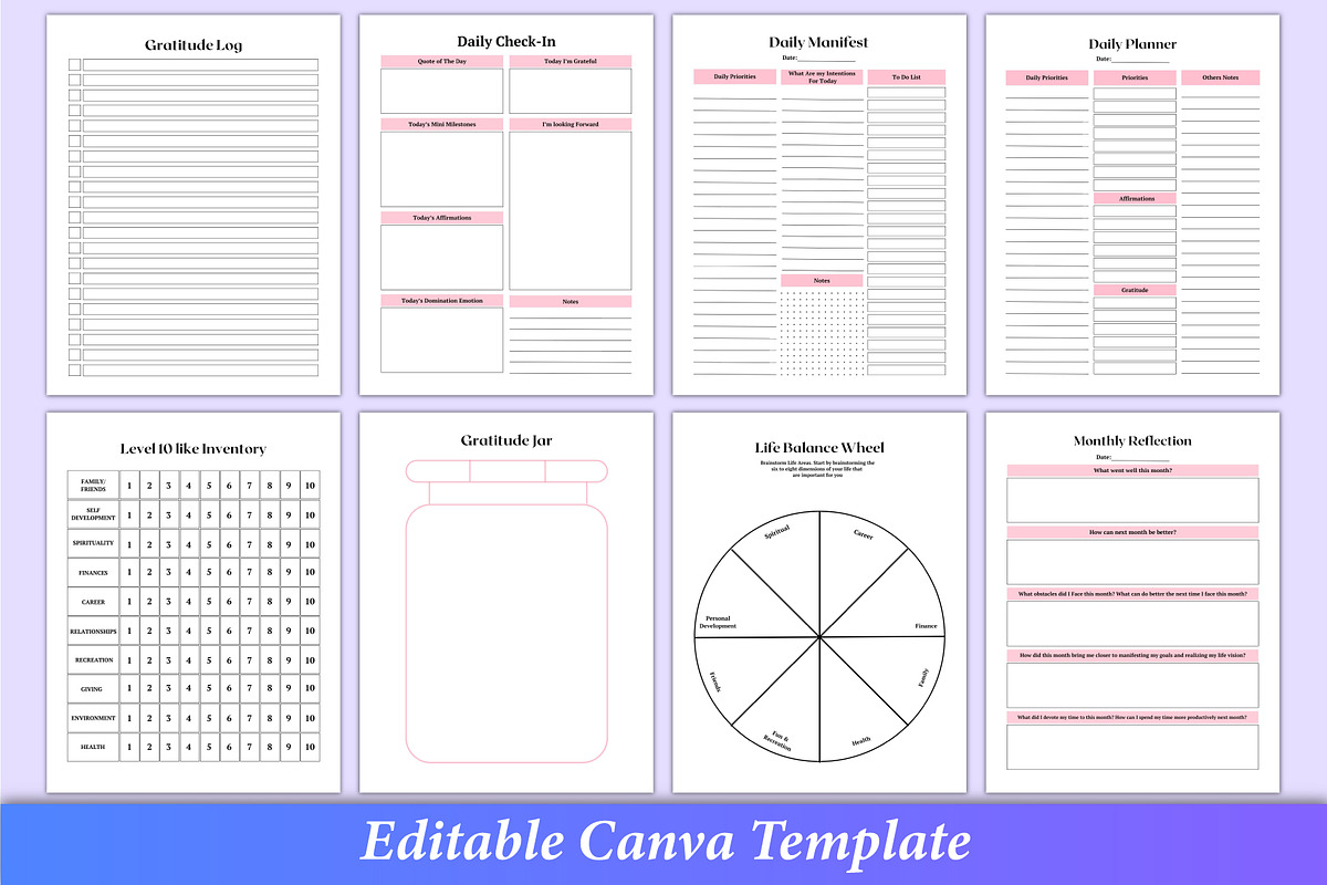 Ultimate ADHD Self-Care Planner, a Stationery Template by Mustafiz (Photo 6 of 8)