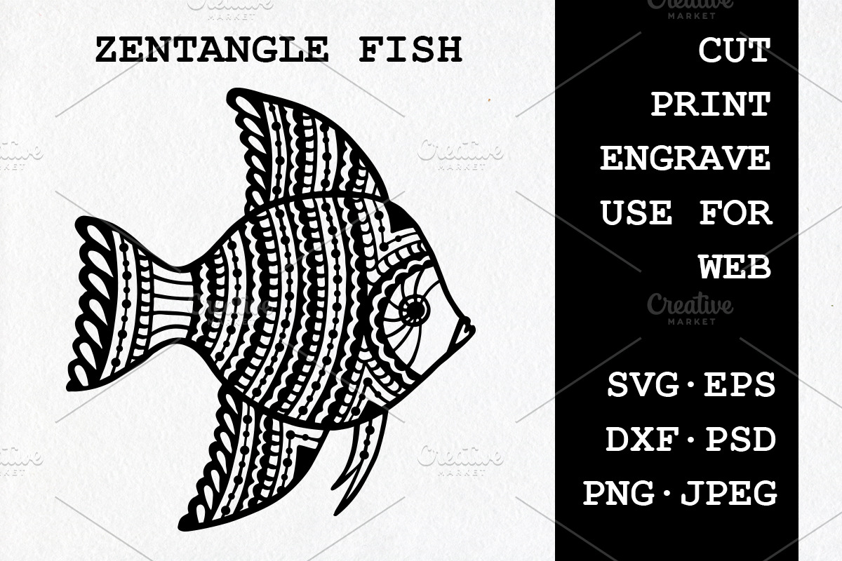 Zentangle Fish, an Animal Illustration by AV Design (Photo 1 of 6)