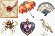 Ivory Gothic Halloween Clipart, an Illustration by Canvas Craft (Thumbnail 2 of 8)