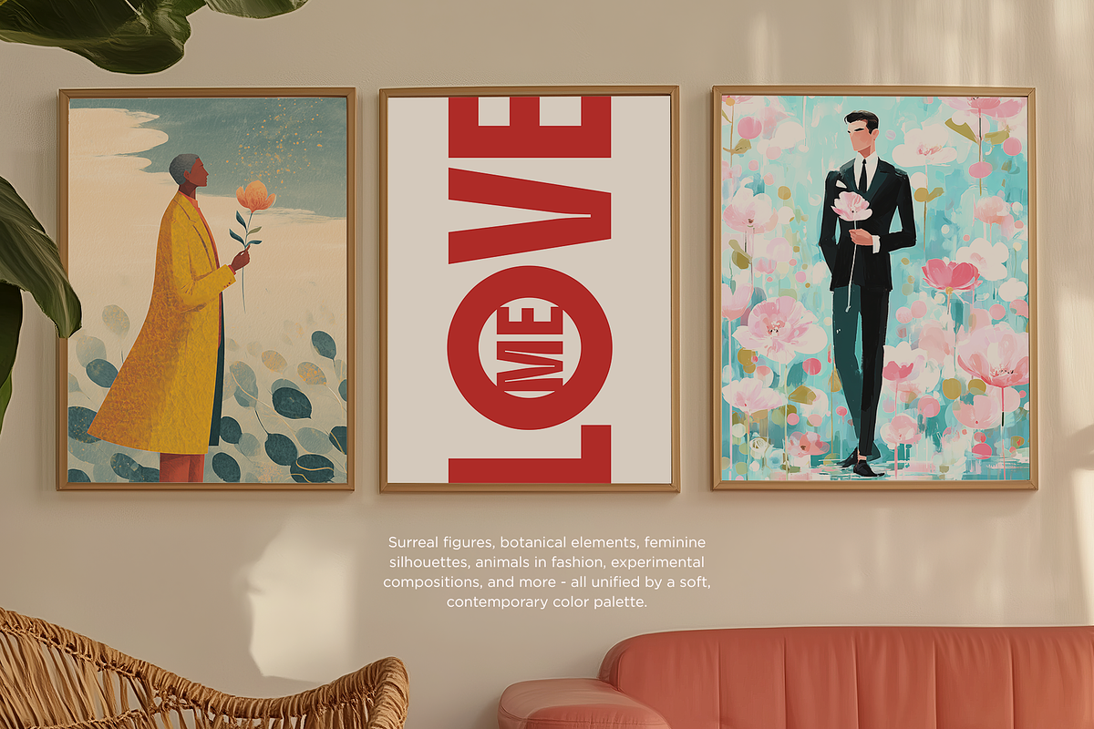 Modern Eclectic Prints Posters, a Background Graphic by JulsIst (Photo 7 of 12)