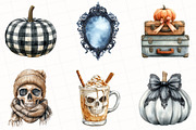 Watercolor Creepy Halloween Clipart, an Illustration by OK Design (Thumbnail 5 of 5)