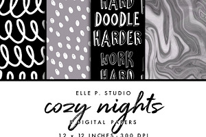 Cozy Nights Digital Papers