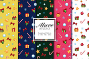 Christmas Seamless Pattern Bundle, a Pattern Graphic by Alwee Studio (Thumbnail 2 of 9)