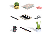 Workspace VECTOR isometric icons, a Finance Illustration by Natalka Dmitrova art (Thumbnail 11 of 16)