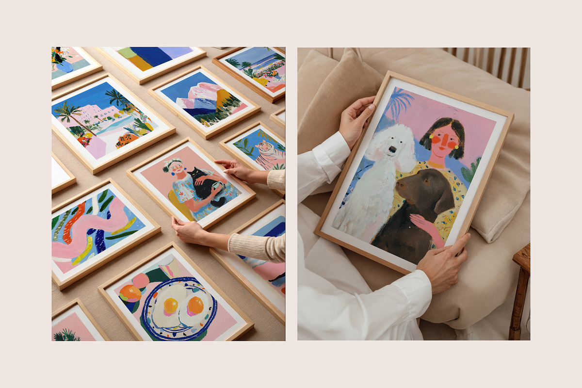 100 Modern Prints - Wall Art Bundle, a Background Graphic by Tomasz Ganclerz (Photo 3 of 9)