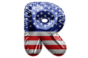 PATRIOT - USA flag foil balloon font, a Handwritten Font by ink drop (Thumbnail 4 of 5)