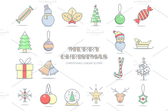 Christmas Line Icon.