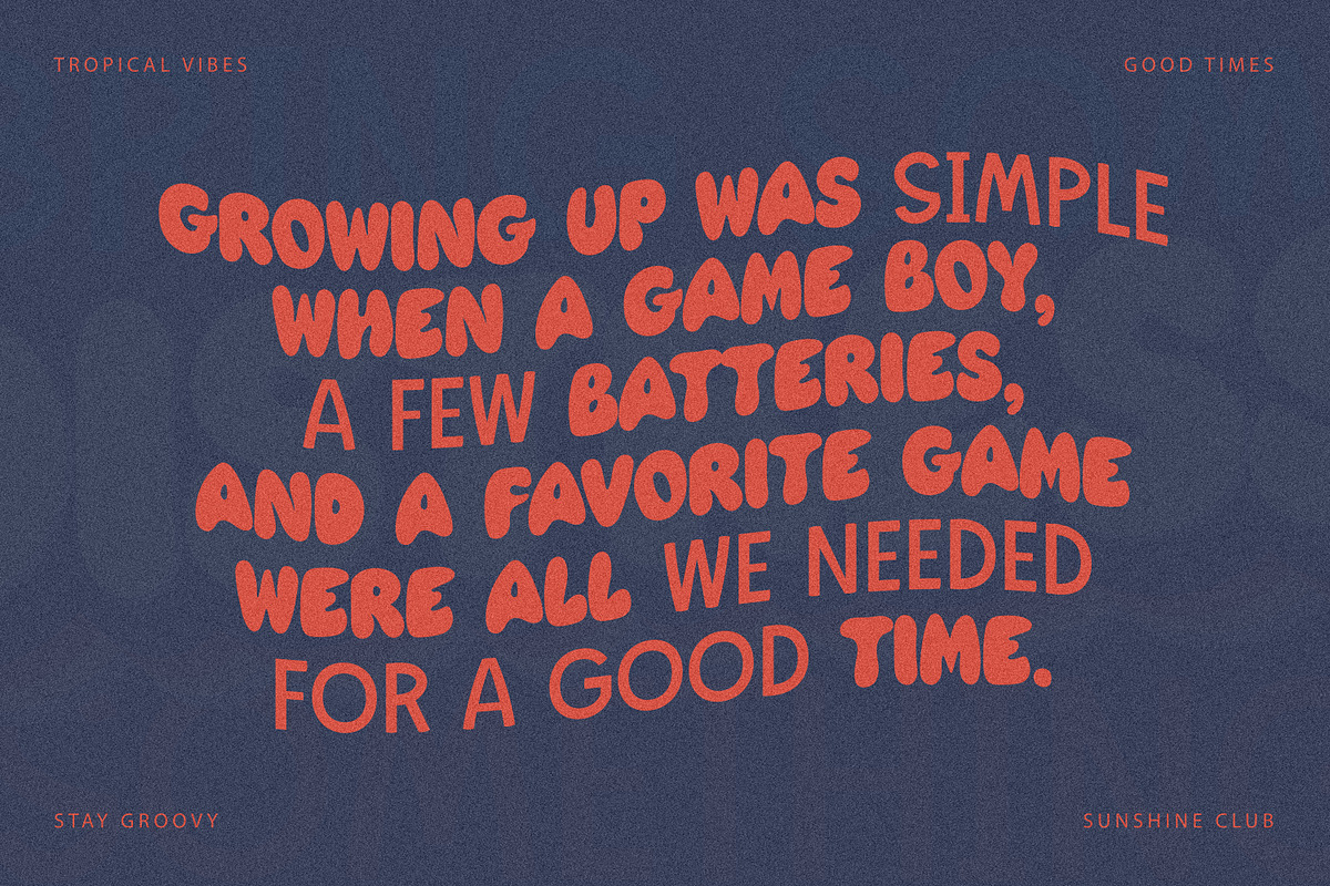 Great Chunky Sans - Y2k Funny Retro, a Sans Serif Font by MaxArt Foundry (Photo 9 of 13)