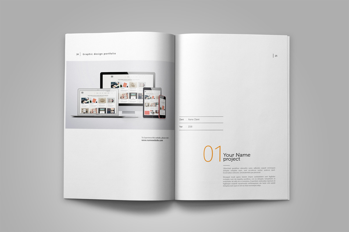 Graphic Design Portfolio Template, a Brochure Template by adekfotografia (Photo 17 of 42)