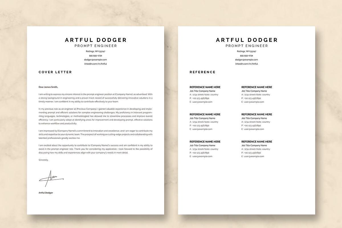 Prompt Engineer Resume Template preview 4