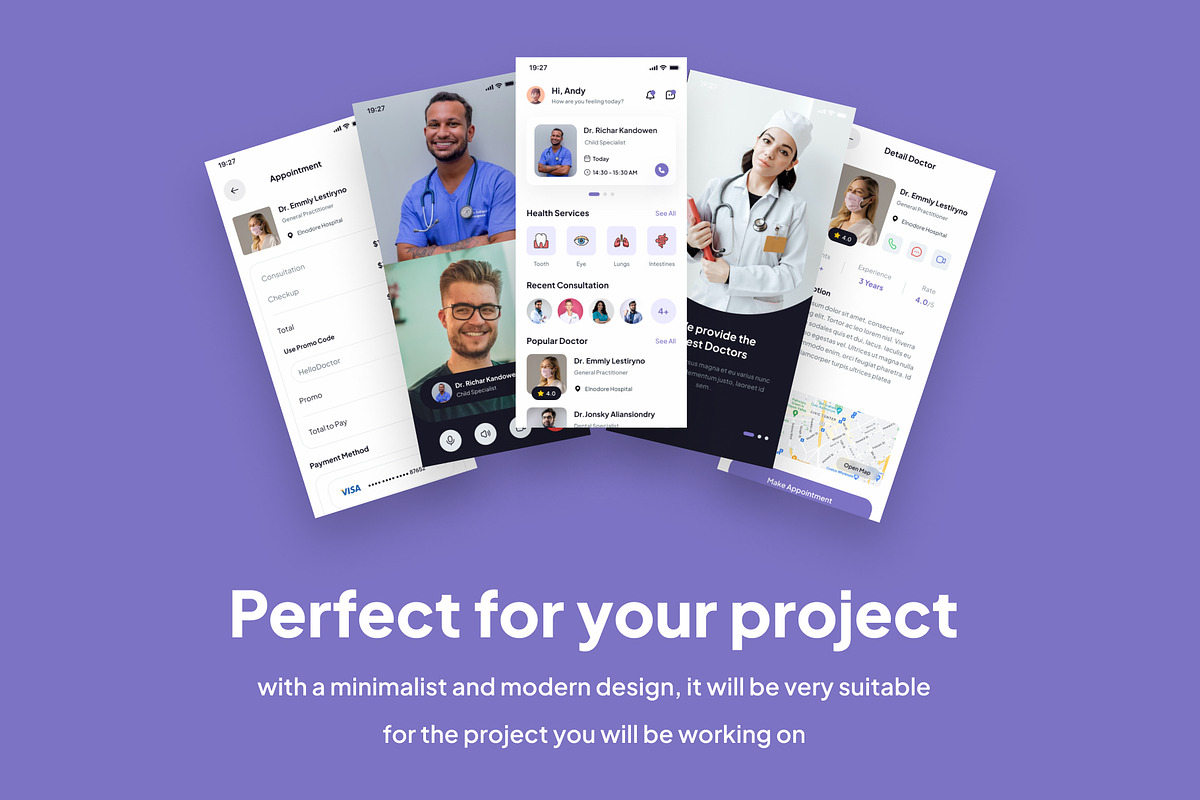 Midcare - Health Apps UI Kits, an App Template by Minialis (Photo 4 of 6)