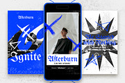 Afterburn Grunge Instagram Template, a Social Media Template by Nenjo Studio (Thumbnail 2 of 5)