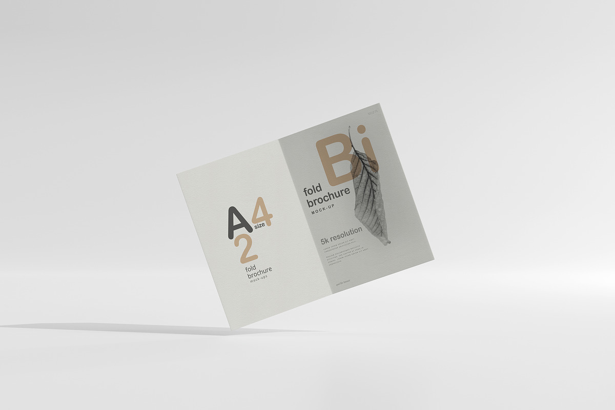 A4 Size Bi-Fold Brochure Mockup, a Print Template by pmvch (Photo 2 of 20)