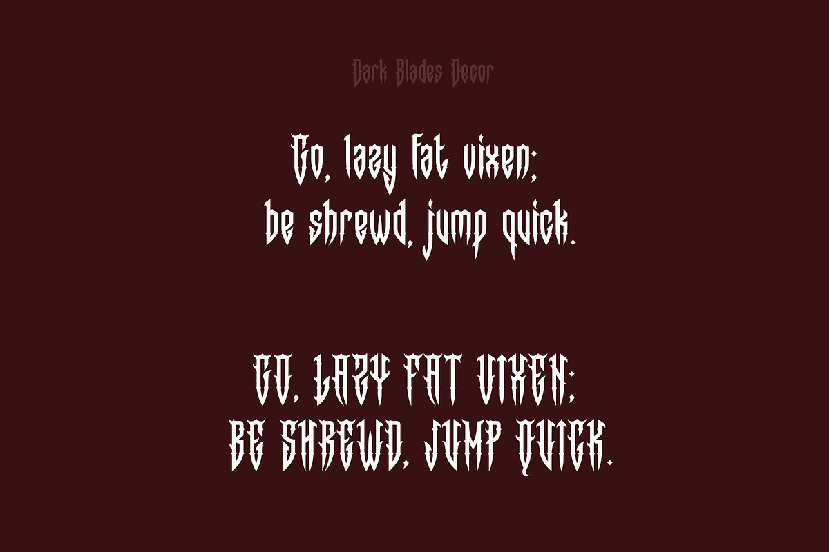 DarkBlades, a Font by Sentavio (Photo 6 of 12)