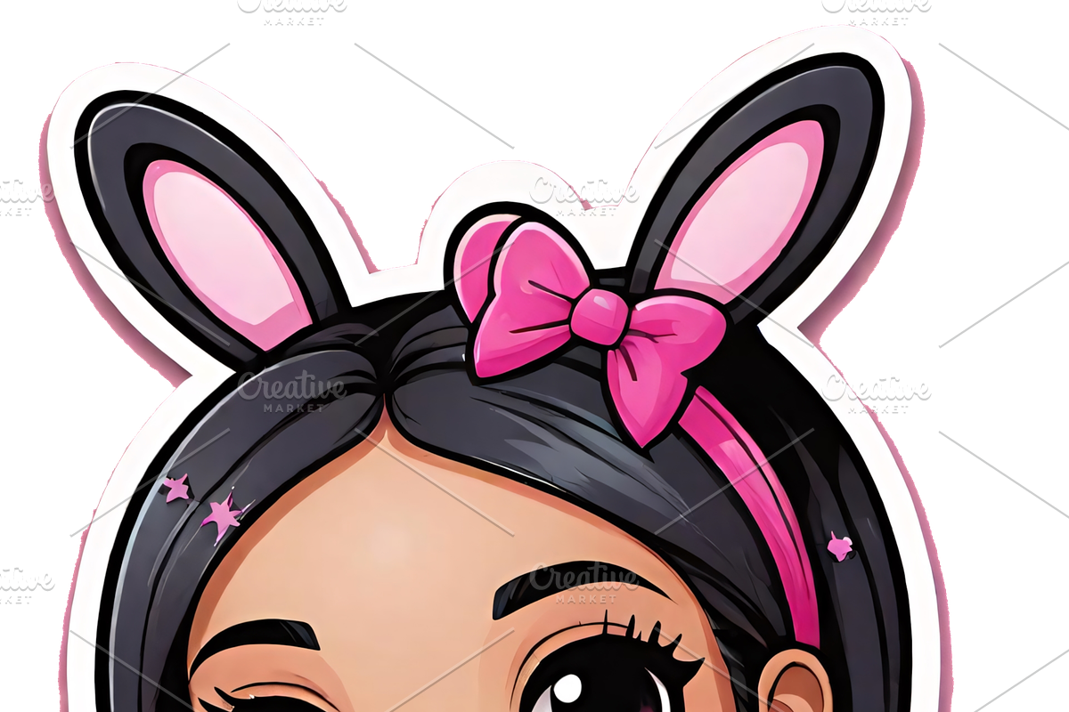 Bunny Girl Stickers — 50 PNG, a Person Illustration by ETARA by Mea Hau (Photo 9 of 17)