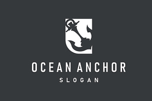 ship anchor logo symbol with simple, a Branding & Logo Template by Maylianaw28