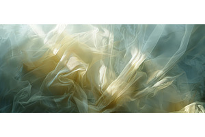 Flowing translucent fabric with warm, an Abstract Photo by piter.goskov