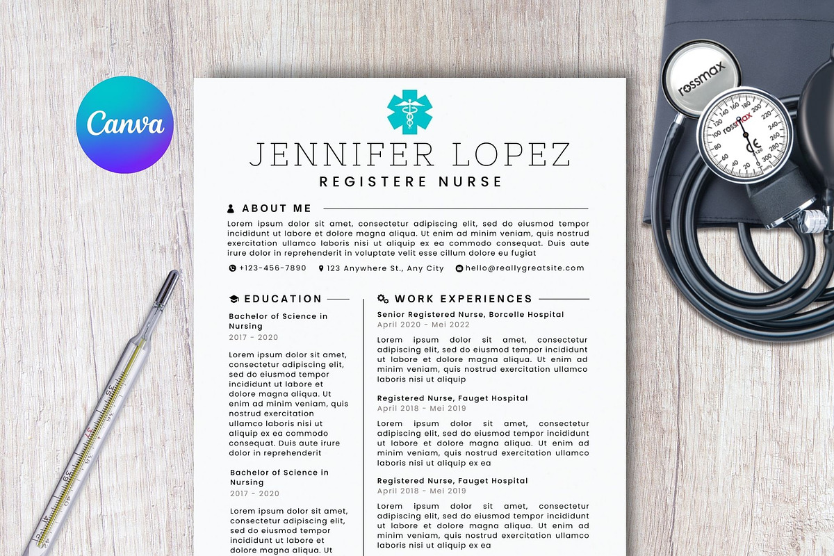 registered nurse resume template, a Resume Template by iloveTemplate (Photo 1 of 3)