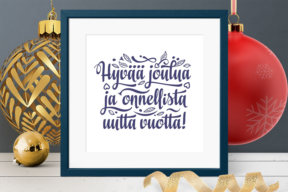 Finnish Christmas svg Finland Hyvaa, an Object Graphic by Zoya Miller (Photo 1 of 9)