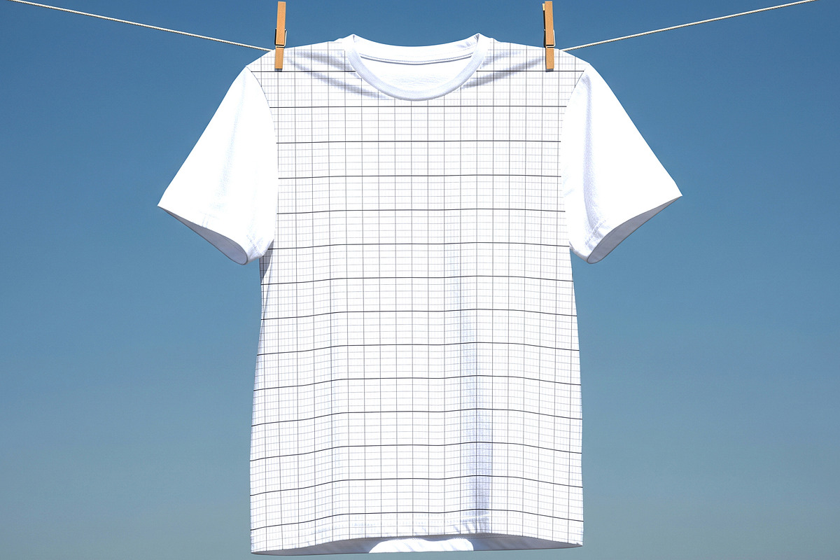 Hanging T-Shirt Mockup on Rope, a Shirt Mockup by graphypix (Photo 4 of 4)